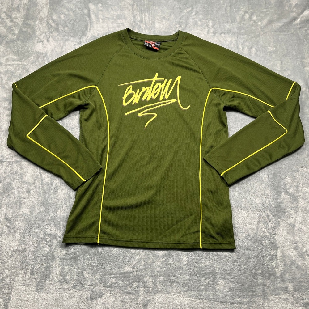 Burton Shirt Mens Medium Olive Green Long Sleeve Snowboarding Base Layer